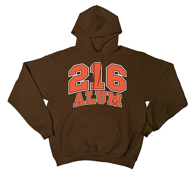 216 Alum Pullover Hoodie Brown