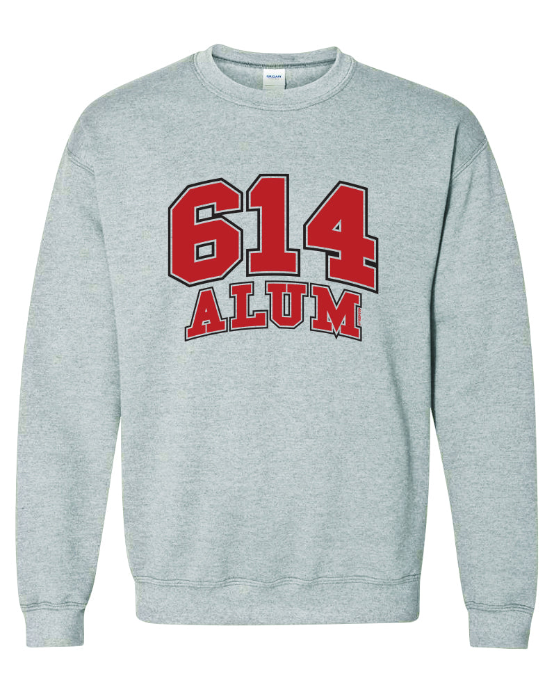 614 Heather Grey Alum Pullover Crewneck