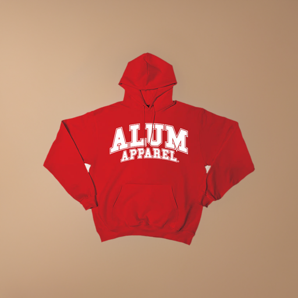 Alum Apparel Original Pullover Hoodie-Red