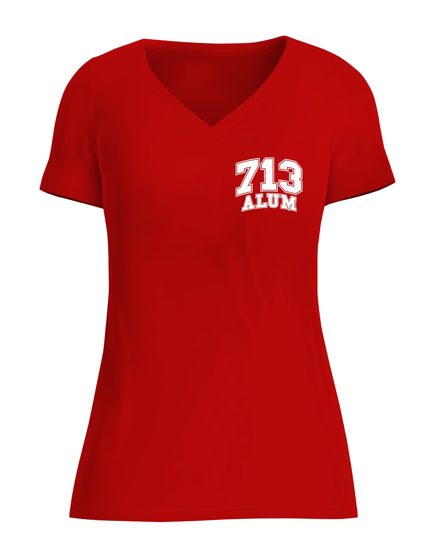 713 Red Alum Apparel Ladies T-Shirt