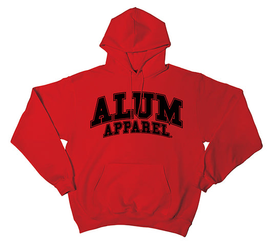 Alum Apparel Original Pullover Hoodie-Red & Black