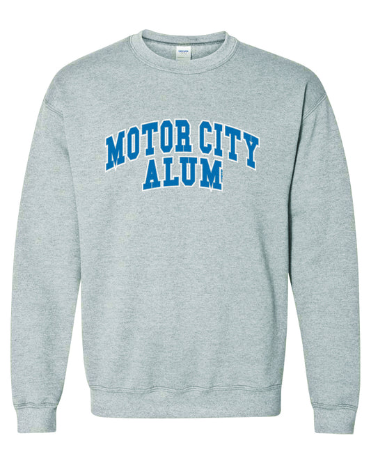 Motor City Grey Alum Crewneck Pullover
