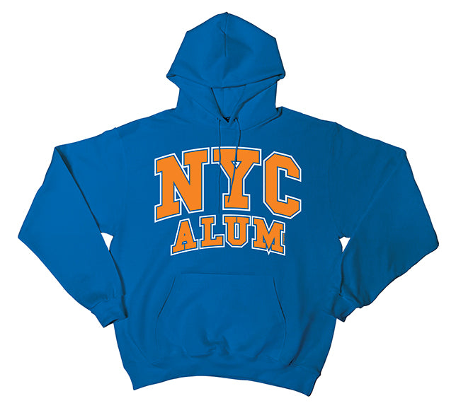 NYC Orange & Blue Alum Pullover Hoodie