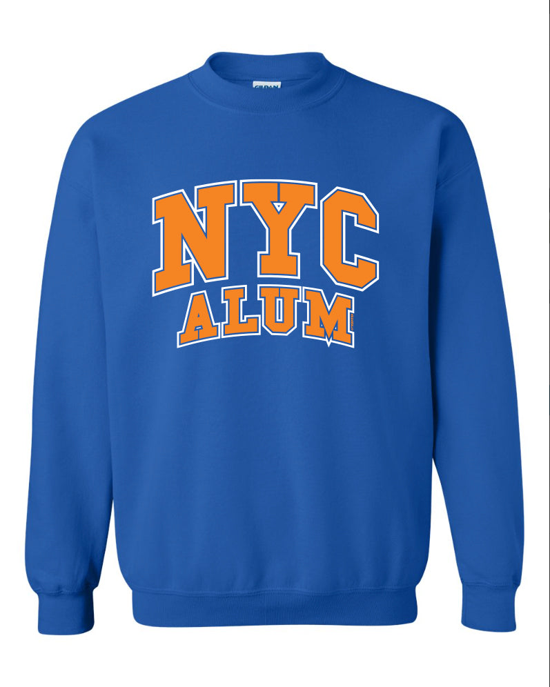 NYC Orange & Blue Alum Crew Sweatshirt