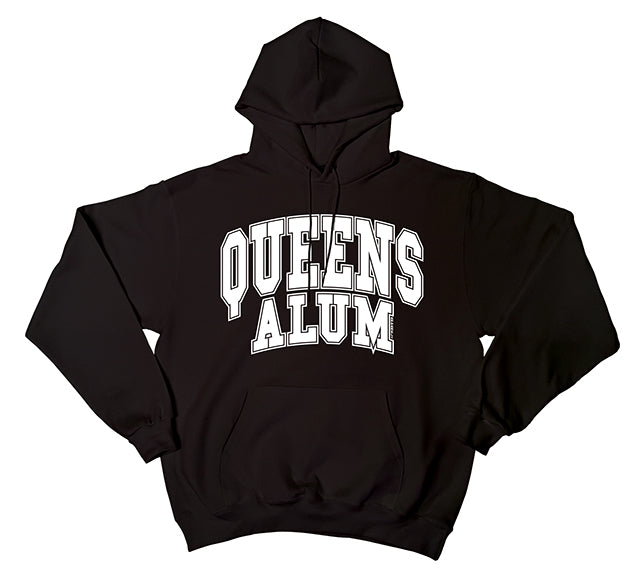 Queens Black Alum Pullover Hoodie