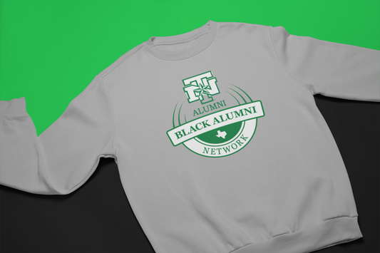 UNT Black Alumni Network x Alum Crew Neck Sweatshirt- Grey