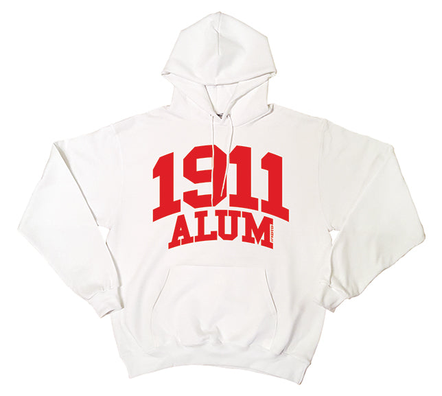 1911 Alum Tribute Pullover Hoodie- WHITE