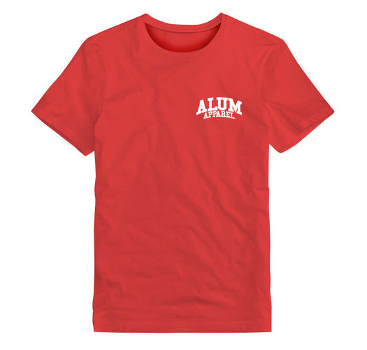 Alum Apparel Unisex T-Shirts Left Chest- Red