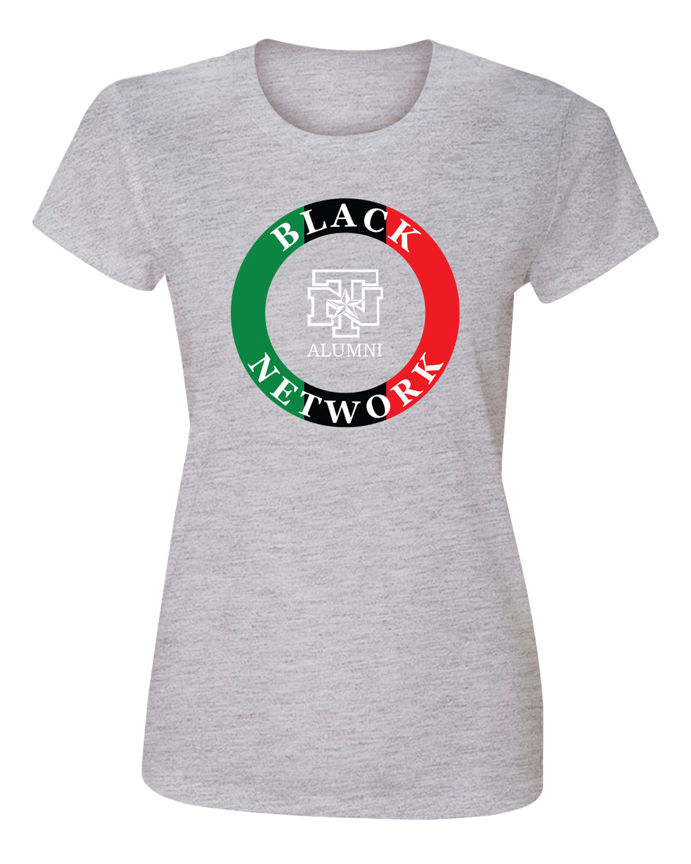 UNT Black Alumni Network x Alum Traditional Women's T-Shirt- Grey