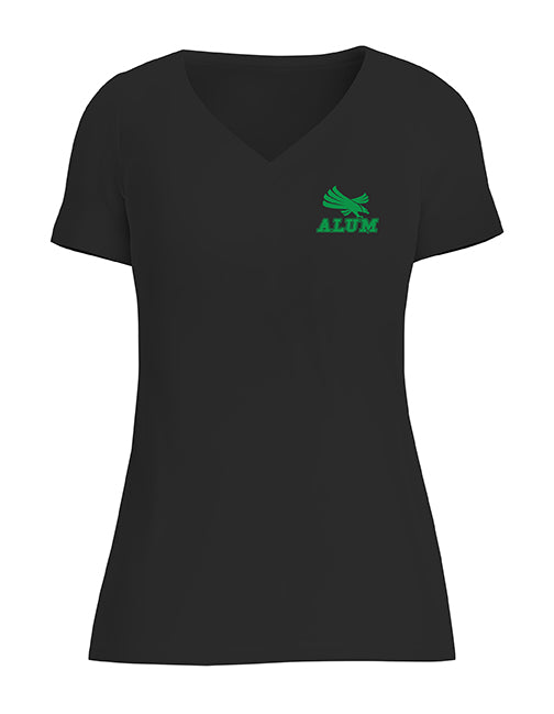 Alum Women's V-Neck Green Eagle T-Shirt